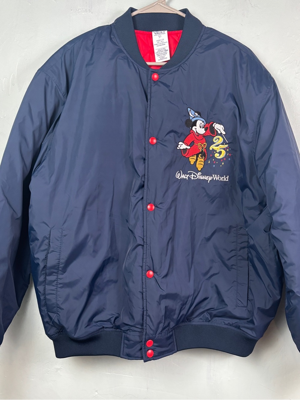 Walt Disney World 25th Anniversary Vault Collection Bomber Jacket Navy